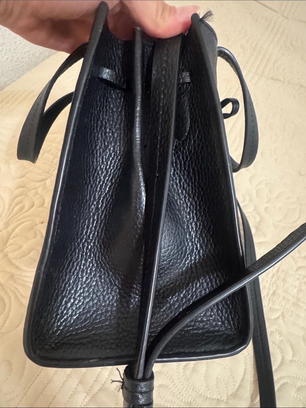 kate spade Black Pebbled Leather Tassel Satchel - Picture 3 of 9
